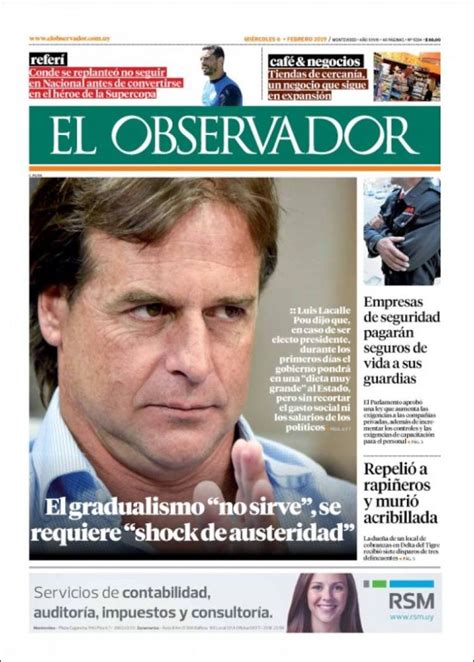 diario el observador uruguay hoy.